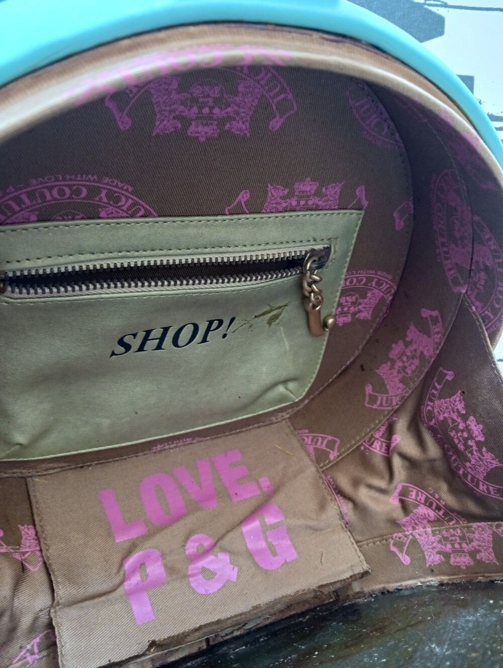 Vintage Juicy Couture Wicker/ Leather  Habdbag - Picture 13 of 15